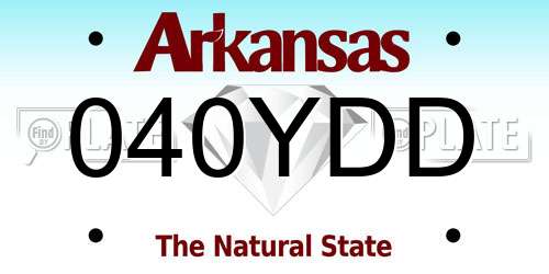 040YDD Arkansas License Plate