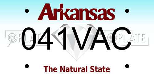 041VAC Arkansas License Plate