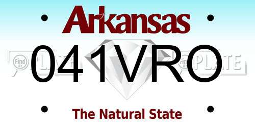 041VRO Arkansas License Plate