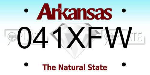 041XFW Arkansas License Plate