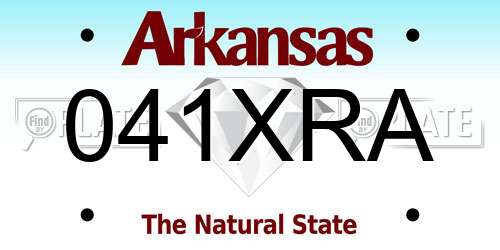 041XRA Arkansas License Plate