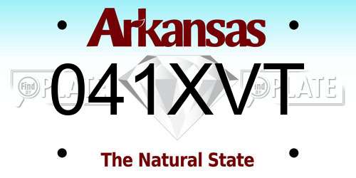 041XVT Arkansas License Plate