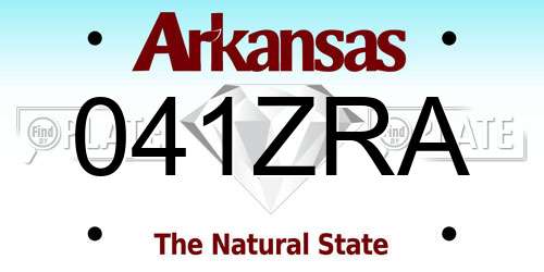 041ZRA Arkansas License Plate