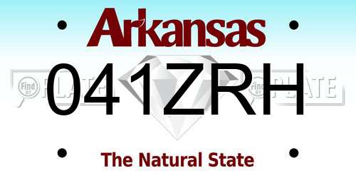 041ZRH Arkansas License Plate