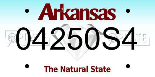 04250S4 Arkansas License Plate