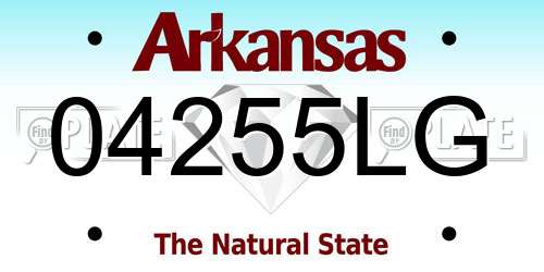 04255LG Arkansas License Plate