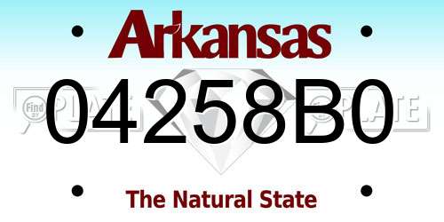 04258B0 Arkansas License Plate