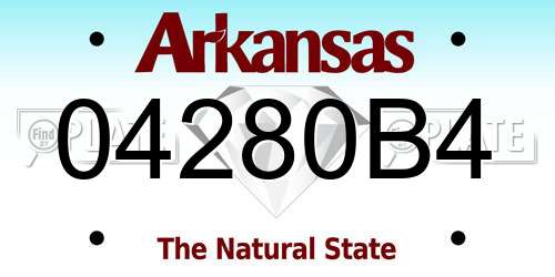 04280B4 Arkansas License Plate