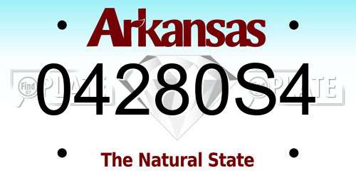 04280S4 Arkansas License Plate