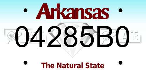 04285B0 Arkansas License Plate