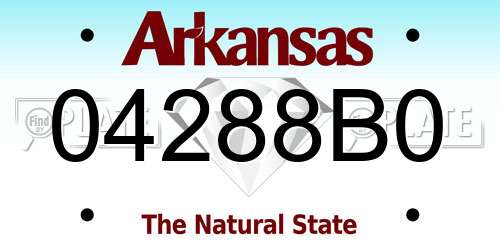 04288B0 Arkansas License Plate
