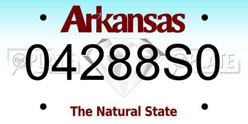 04288S0 Arkansas License Plate