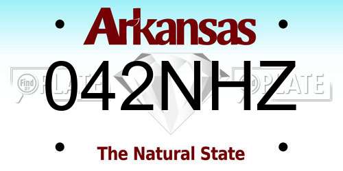 042NHZ Arkansas License Plate