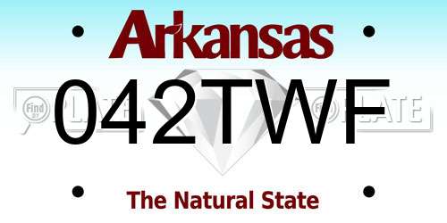 042TWF Arkansas License Plate