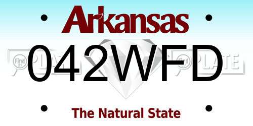042WFD Arkansas License Plate
