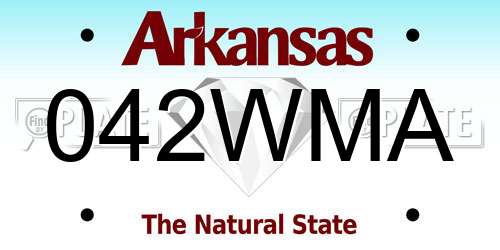 042WMA Arkansas License Plate