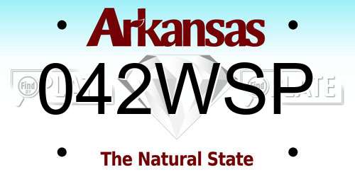 042WSP Arkansas License Plate