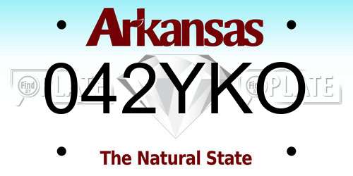 042YKO Arkansas License Plate