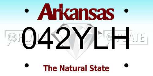 042YLH Arkansas License Plate
