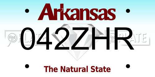 042ZHR Arkansas License Plate