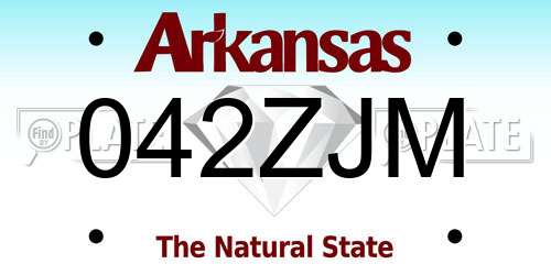 042ZJM Arkansas License Plate