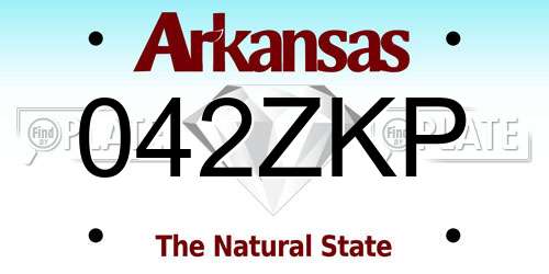 042ZKP Arkansas License Plate