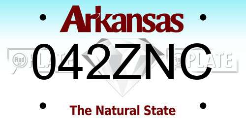 042ZNC Arkansas License Plate