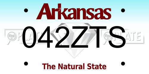042ZTS Arkansas License Plate