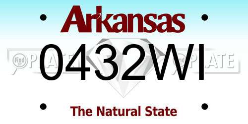 0432WI Arkansas License Plate
