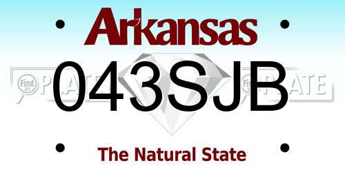 043SJB Arkansas License Plate