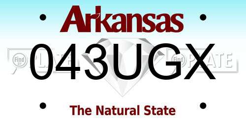043UGX Arkansas License Plate