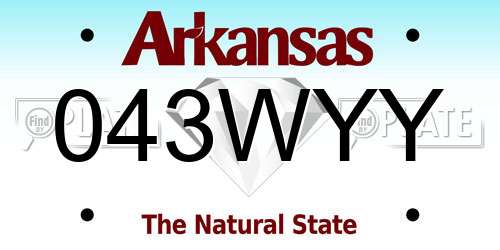 043WYY Arkansas License Plate