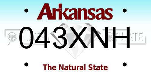 043XNH Arkansas License Plate