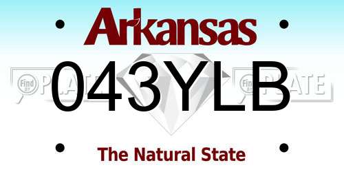 043YLB Arkansas License Plate