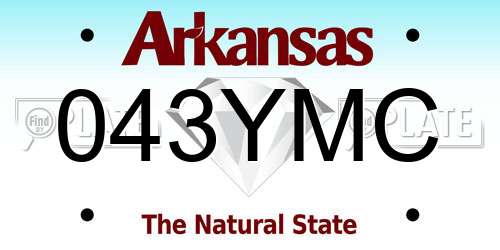 043YMC Arkansas License Plate