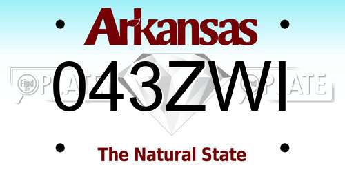 043ZWI Arkansas License Plate