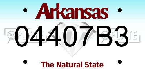 04407B3 Arkansas License Plate