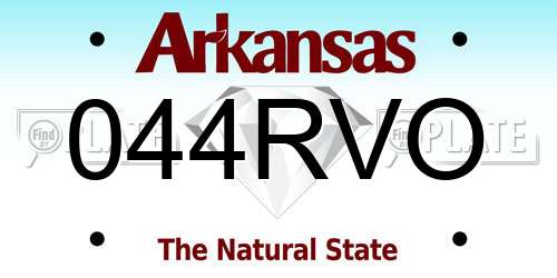 044RVO Arkansas License Plate