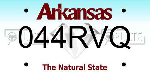 044RVQ Arkansas License Plate