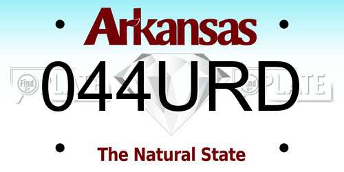 044URD Arkansas License Plate