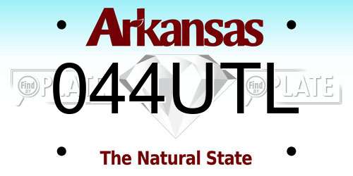 044UTL Arkansas License Plate