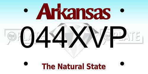 044XVP Arkansas License Plate