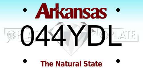 044YDL Arkansas License Plate