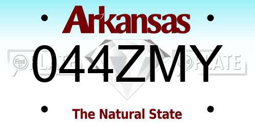044ZMY Arkansas License Plate