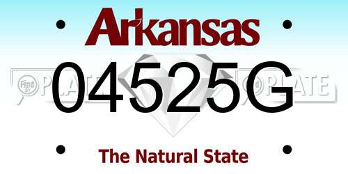 04525G Arkansas License Plate