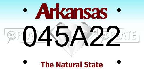 045A22 Arkansas License Plate