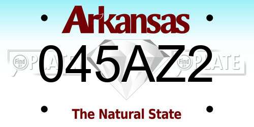 045AZ2 Arkansas License Plate