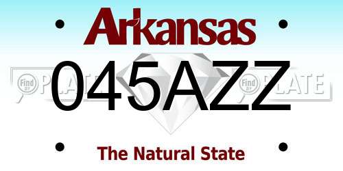 045AZZ Arkansas License Plate