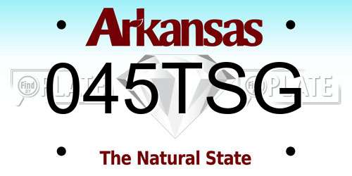 045TSG Arkansas License Plate