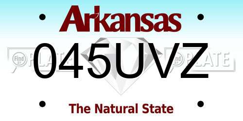 045UVZ Arkansas License Plate
